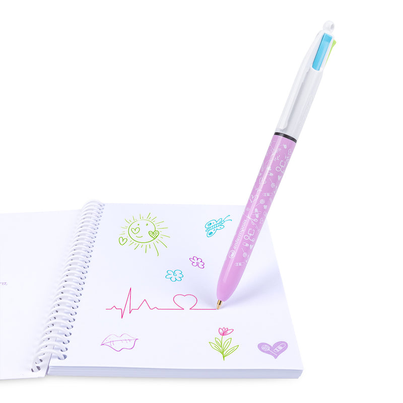 Stylo 4 couleurs BIC - Collection Sweet - Lavande