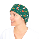 Calot de chirurgie spécial Noël – Rouge, vert ou beige – 100 % coton